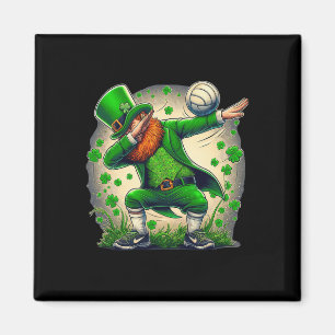 Dabbing Leprechaun Volleyballspieler St. Patrick's Magnet