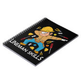 Dabbing Lineman Skills Geschenk Vater Männer Linem Notizblock (Linke Seite)