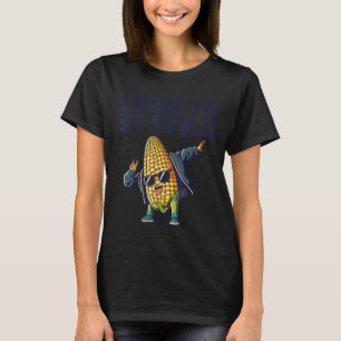 Dabbing Mais zu wilden, lustigen Cob-Bauern über T-Shirt