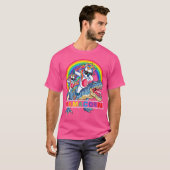 Dabbing Mamacorn Unicorn Mama Dinosaur Rainbow Mot T-Shirt (Vorne ganz)