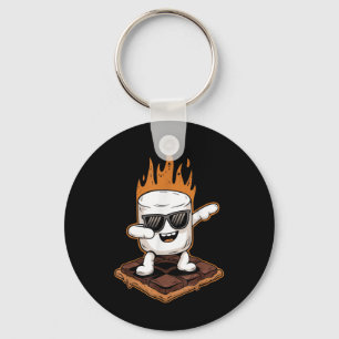 Dabbing-Marshmallow-Camping-S'mores Kawaii S'mores Schlüsselanhänger