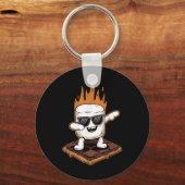 Dabbing-Marshmallow-Camping-S'mores Kawaii S'mores Schlüsselanhänger (Vorderseite)