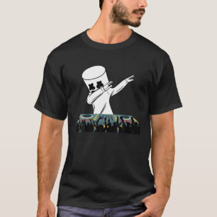 Dabbing Marshmallow Dancing DJ Vaporwave Disco T-Shirt
