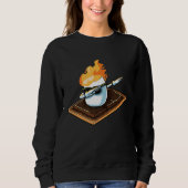 Dabbing Marshmallow Funny Smores Camping Dab Campe Sweatshirt (Vorderseite)