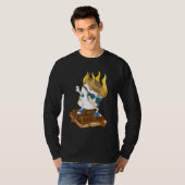 Dabbing Marshmallow Smores Cooles Camping Tanz T-Shirt (Vorne ganz)