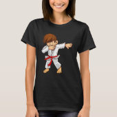 Dabbing martial artists with red belt Karate and j T-Shirt (Vorderseite)