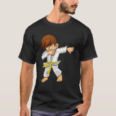 Dabbing martial artists with yellow belt Karate an T-Shirt (Vorderseite)