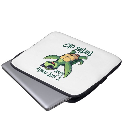 Dabbing Meeresschildkröte I just Eure Liebe Turtle Laptopschutzhülle (Vorne Knopf)
