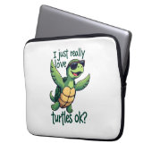 Dabbing Meeresschildkröte I just Eure Liebe Turtle Laptopschutzhülle (Vorderseite Links)