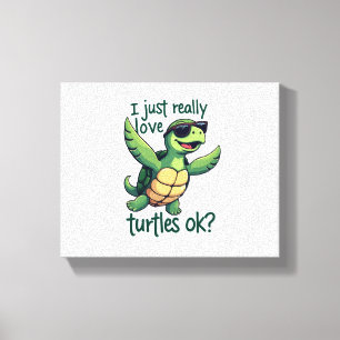 Dabbing Meeresschildkröte I just Eure Liebe Turtle Leinwanddruck