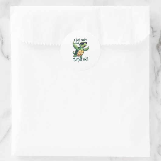 Dabbing Meeresschildkröte I just Eure Liebe Turtle Runder Aufkleber (Tasche)