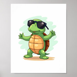 Dabbing Meeresschildkröte Tierliebhaber Rette Die Poster