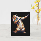 Dabbing Meerkat Dancing Dab Surikate Karte (Gelbe Blume)