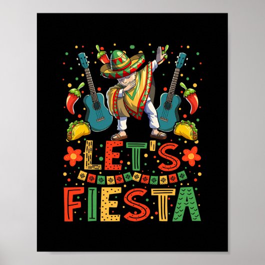 Dabbing Mexican Cinco de Mayo Women and Men Poster (Vorne)