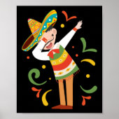 Dabbing Mexican Man Cinco De Mayo Poster (Vorne)