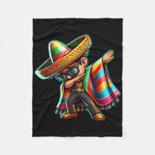 Dabbing Mexican Poncho Cinco De Mayo Boys Men Todd Fleecedecke