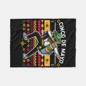 Dabbing Mexican Poncho Cinco De Mayo Fiesta 4 Fleecedecke (Vorderseite (Horizontal))