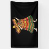 Dabbing Mexican Poncho Cinco De Mayo Fiesta Party Banner (Vertikal)