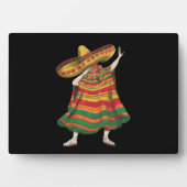 Dabbing Mexican Poncho Cinco De Mayo Fiesta Party Fotoplatte (Vorderseite)