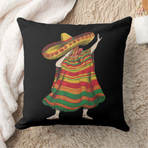 Dabbing Mexican Poncho Cinco De Mayo Fiesta Party Kissen