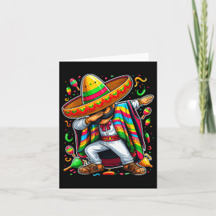 Dabbing Mexican Poncho Cinco De Mayo Karte