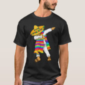 Dabbing Mexican Poncho Cinco De Mayo Kostüm T-Shir T-Shirt (Vorderseite)