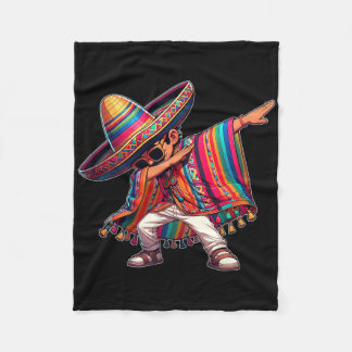 Dabbing Mexican Poncho Cinco De Mayo Men Sombrero  Fleecedecke