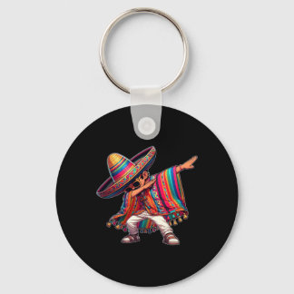 Dabbing Mexican Poncho Cinco De Mayo Men Sombrero  Schlüsselanhänger