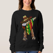 Dabbing Mexican Poncho Cinco De Mayo Sweatshirt (Vorderseite)