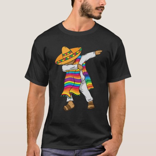 Dabbing Mexican Poncho | Cinco De Mayo T-Shirt der (Vorderseite)