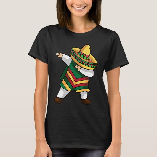 Dabbing Mexican Poncho Cinco T-Shirt (Vorderseite)