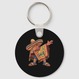 Dabbing Mexican Poncho Dab Dance Cinco De Mayo Gif Schlüsselanhänger