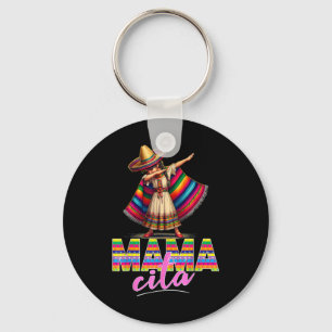 Dabbing Mexican Poncho Sombrero Cinco De Mayo Mama Schlüsselanhänger