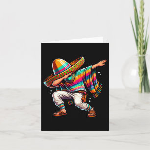 Dabbing Mexican Poncho Sombrero Dab Boy Fiesta Cin Karte