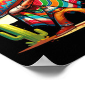Dabbing Mexican Poncho Sombrero Dab Dance Cinco De Poster (Ecke)