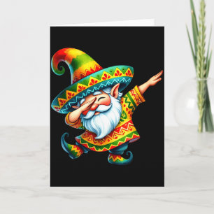 Dabbing mexikanischer Gnom Sombrero Cinco De Mayo  Karte
