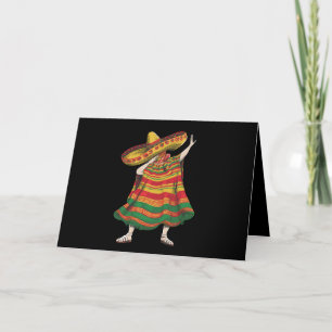 Dabbing Mexikanischer Poncho Cinco De Mayo Fiesta- Dankeskarte