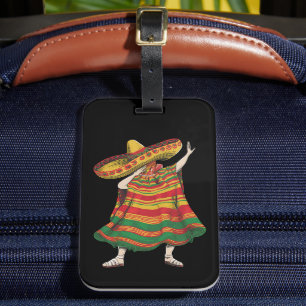 Dabbing Mexikanischer Poncho Cinco De Mayo Fiesta- Gepäckanhänger