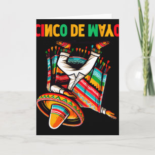 Dabbing Mexikanischer Poncho Cinco De Mayo Fiesta Karte