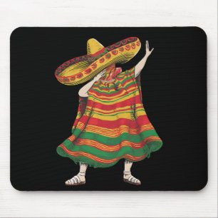 Dabbing Mexikanischer Poncho Cinco De Mayo Fiesta- Mousepad