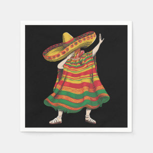 Dabbing Mexikanischer Poncho Cinco De Mayo Fiesta- Serviette