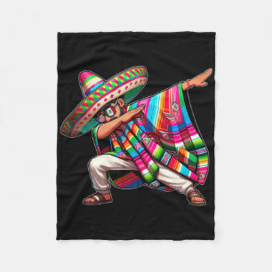 Dabbing Mexikanischer Poncho Cinco De Mayo Männer Fleecedecke