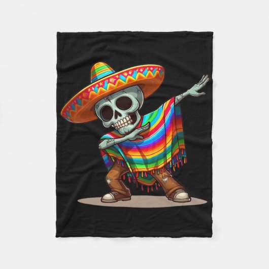 Dabbing Mexikanischer Poncho Cinco De Mayo Männer  Fleecedecke (Vorderseite)