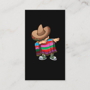 Dabbing Mexikos Kind mit Sombrero und Sombrero Visitenkarte