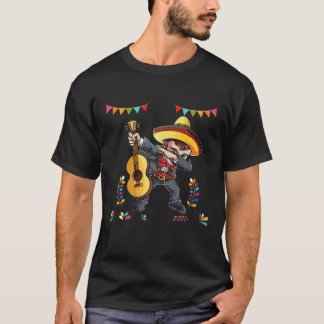 Dabbing Mexikos Mariachi mit Guitar Cinco de Mayo T-Shirt