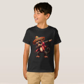 Dabbing Monkey Sombrero Poncho T-Shirt (Vorne ganz)