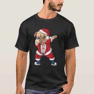 Dabbing Mops Christmast- Für Hunde Kinder Jungen M T-Shirt