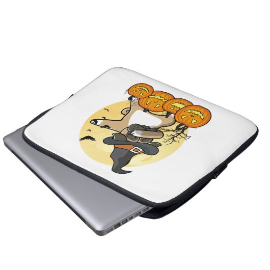 Dabbing Mops Halloween Laptopschutzhülle (Vorne Knopf)