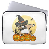 Dabbing Mops Halloween Laptopschutzhülle (Vorderseite)