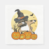 Dabbing Mops Halloween Serviette (Vorderseite)